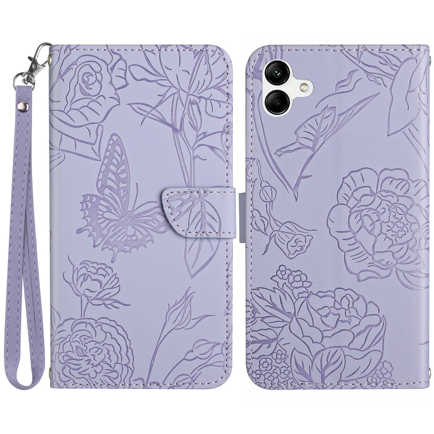 HT03 For Samsung Galaxy A05 4G Leather Cover Imprinted Wallet Phone Case with Wrist Strap HT03 For Samsung Galaxy A05 4G Leather Cover Imprinted Wallet Phone Case with Wrist Strap